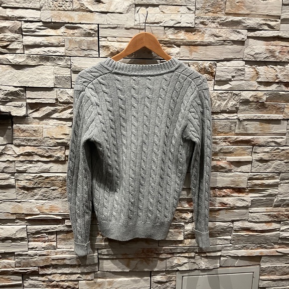 Brandy Melville Cable Knit Wool Cardigan, Color Grey,  Size M-L - Picture 4 of 4